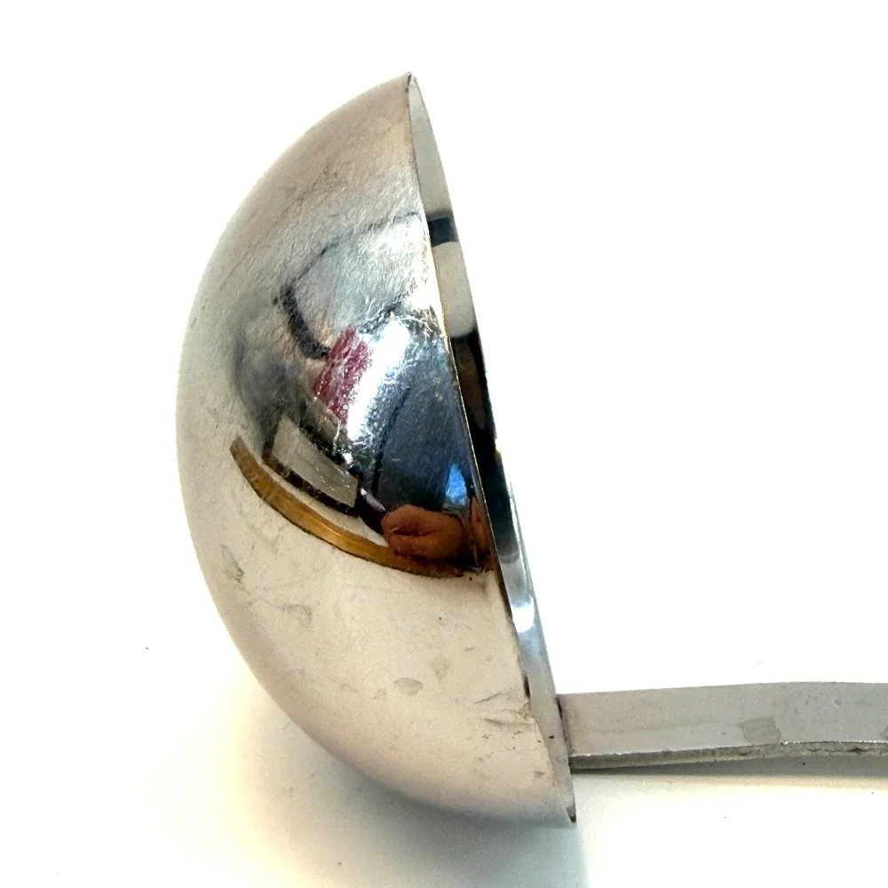 Vintage Ekco BEST RESULTS Stainless Steel Soup Ladle Black Handle Made in USA‎